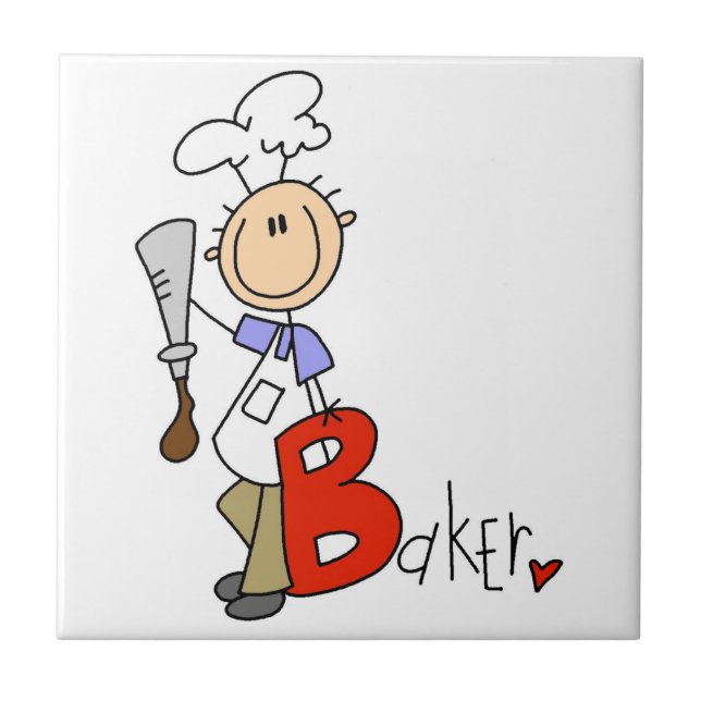 B steht für Bäcker Fliese (Vorderseite)