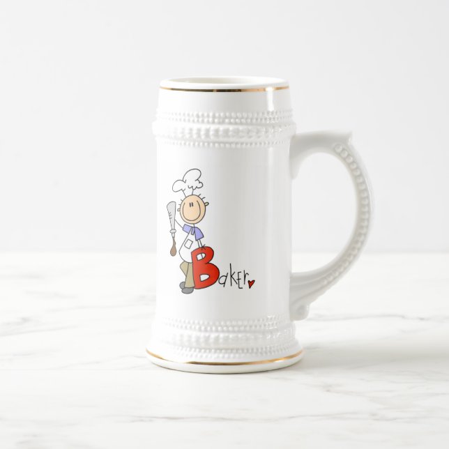 B steht für Baker Bierglas (Rechts)