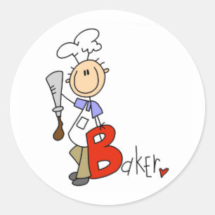 B steht für Baker Runder Aufkleber