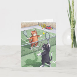 B & T #56 Tennis Geburtstag Hinweis Karte