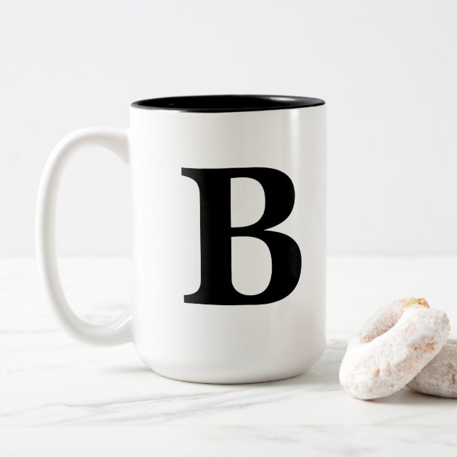 B-Tasse Zweifarbige Tasse (Mit Donut)