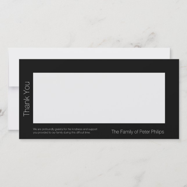 B Template-Beileid Vielen Dank Hinzufügen Liebling Dankeskarte (Vorderseite)