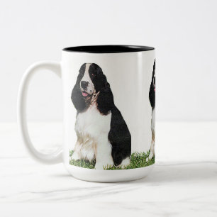B u. englischer Springer #1 W Zweifarbige Tasse