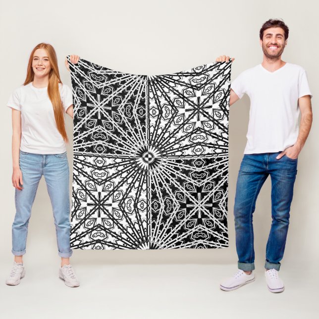 B u. W 4 Quadrat. Spiegel Fleecedecke (Beispiel)
