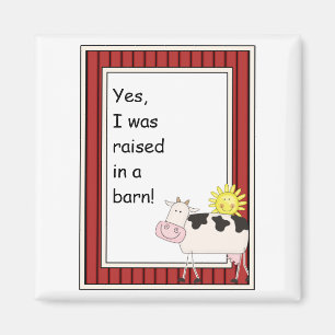 B u. w-Milchkuh - Hofbarnyard-Freund - Kinder Magnet