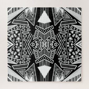 B und W Piste Fashion Inspiriert Muster Puzzle