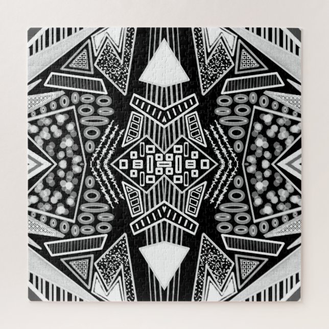 B und W Piste Fashion Inspiriert Muster Puzzle (Vertikal)