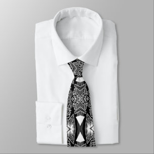 B und W Runway Fashion Inspiriert Muster Neck Krawatte