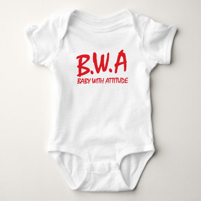 B.W.A. Baby mit Haltungs-T - Shirt-Entwurf Strampler (Vorderseite)