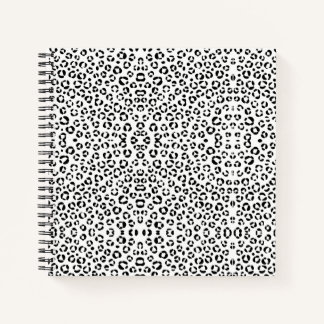 B&W Animal Print Sherpa Blanket Notizbuch