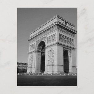 B&W Arc de Triomphe 3 Postkarte