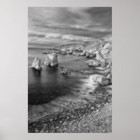 B&W Beach Coast, Kalifornien