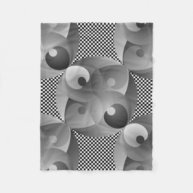 B/W Bilanz von Kenneth Yoncich Fleecedecke (Vorderseite)