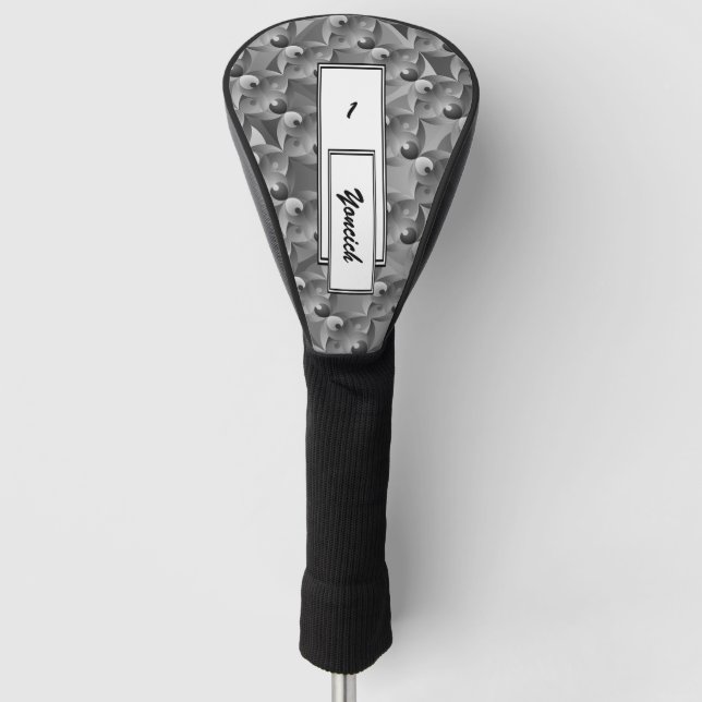 B/W Bilanz von Kenneth Yoncich Golf Headcover (Vorderseite)