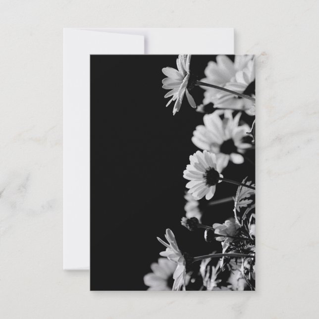 B&W Blumen Karte (Vorderseite)