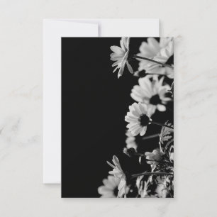 B&W Blumen Karte