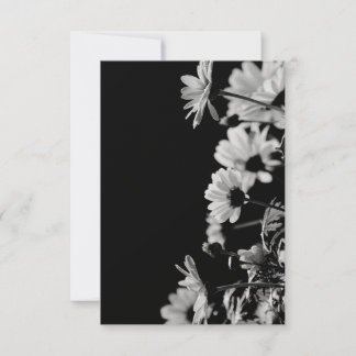 B&W Blumen Karte