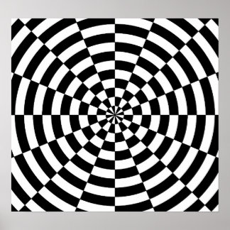 B&W broken optische Illusion Poster