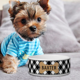 B&W Buffalo Karo Dog Bone Name Napf