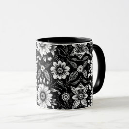 B&W Daisy Dose Tasse