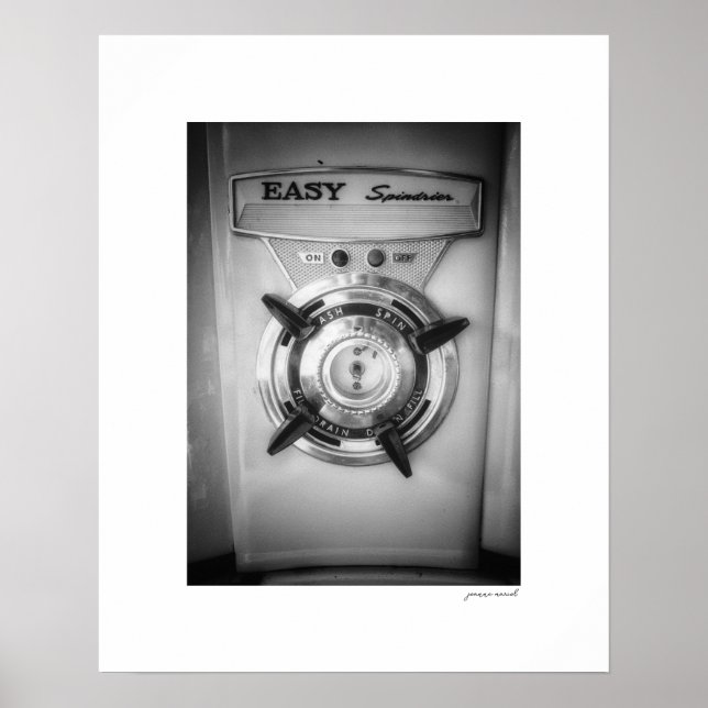 B&W Easy Spindrier Dial Poster Druck (Vorne)