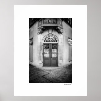 B&W-Eingangsposter für die Ecke als Druck Poster