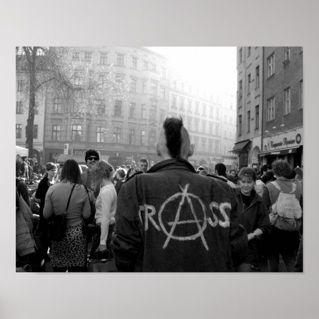 B & W Fine Art Fotograf Berlin Punk Poster (Vorne)