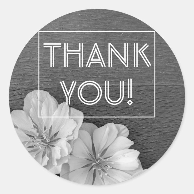 B & W Garden Hellebore Gefälligkeitsticker Runder Aufkleber (Vorderseite)