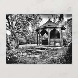 B&W Gazebo in Park Postkarte
