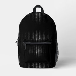 B&W Grunge Stripes Bedruckter Rucksack