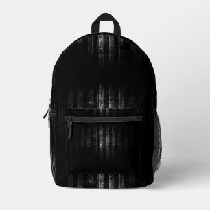 B&W Grunge Stripes Bedruckter Rucksack