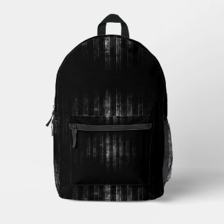 B&W Grunge Stripes Bedruckter Rucksack