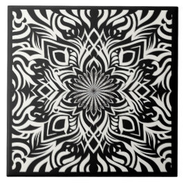 B&W Harmony (mit Grenze) Fliese