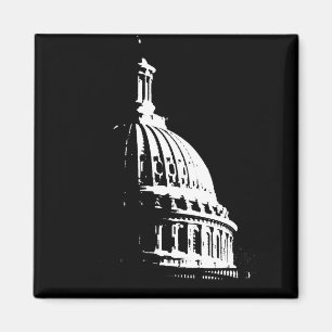 B&W Hauptstadts-Gebäude Magnet