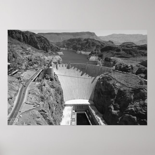 B&W Hoover Dam 3 Poster (Vorne)