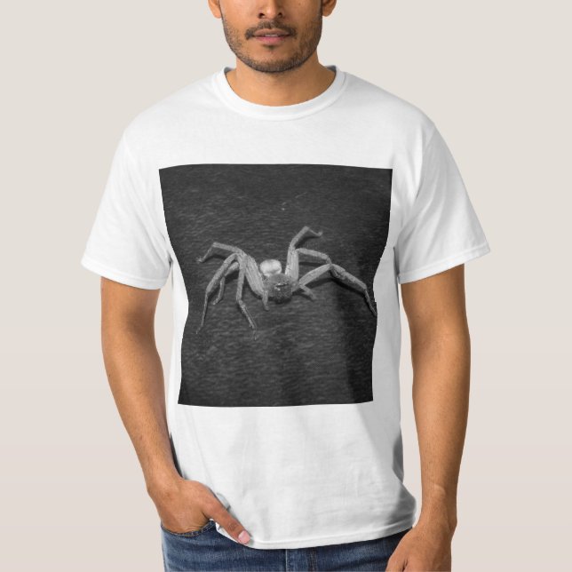 B&W_Huntsman-Spinne T-Shirt (Vorderseite)