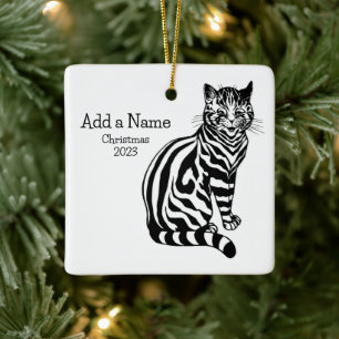 B&W Illustration & Text 2 ・ Louis Wain ・ Ornament