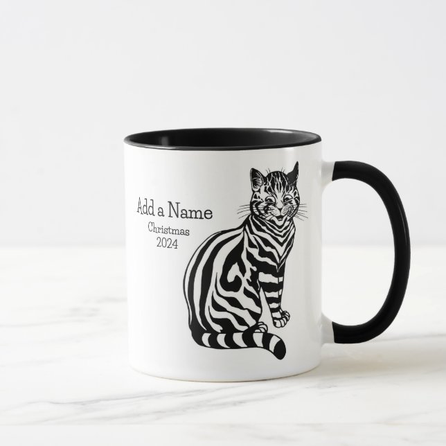 B&W Illustration & Text 2 ・ Louis Wain ・ Tasse (Rechts)