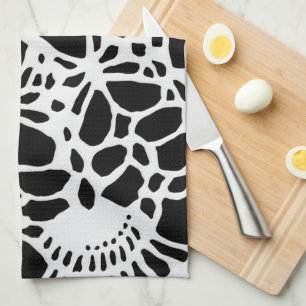 B & W Imitate Crochet Pattern Küchentuch