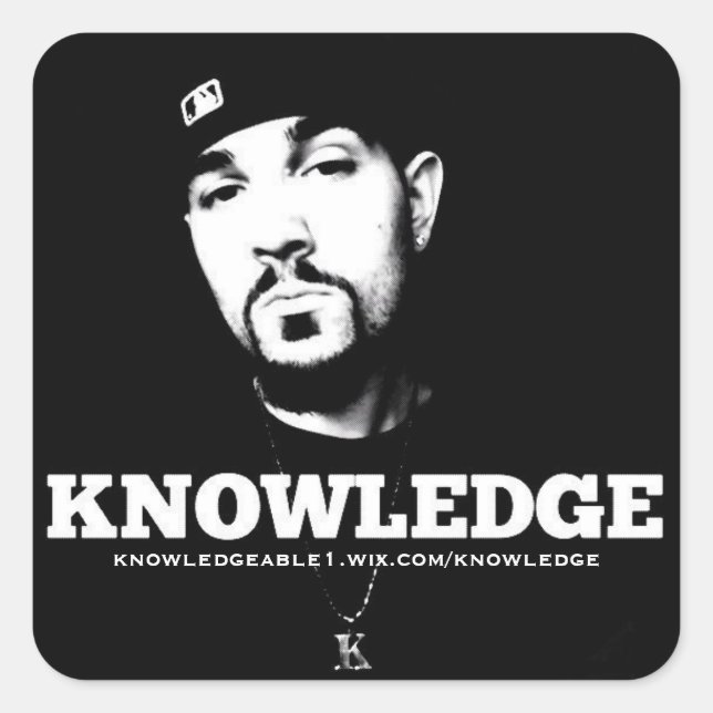 B&W Knowledge Sticker (Vorderseite)