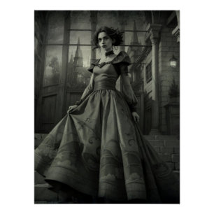 B&W Lady Poster