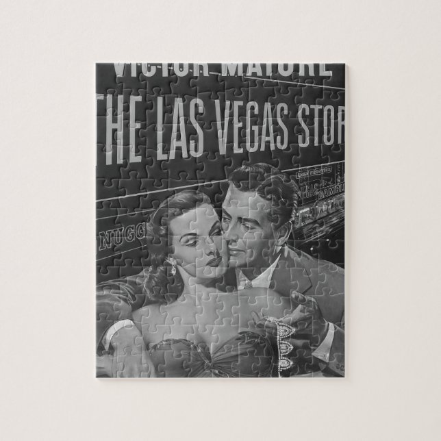 B&W Las Vegas Plakat Puzzle (Vertikal)
