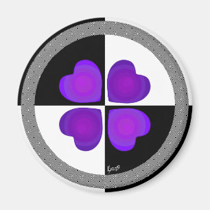 B&W Lila Hearbeating Magnet