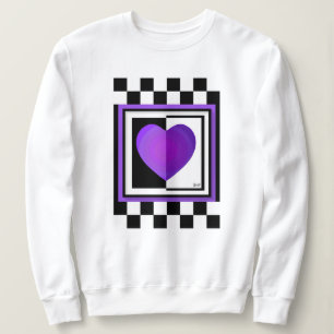 B&W Lila Hearbeating Sweatshirt