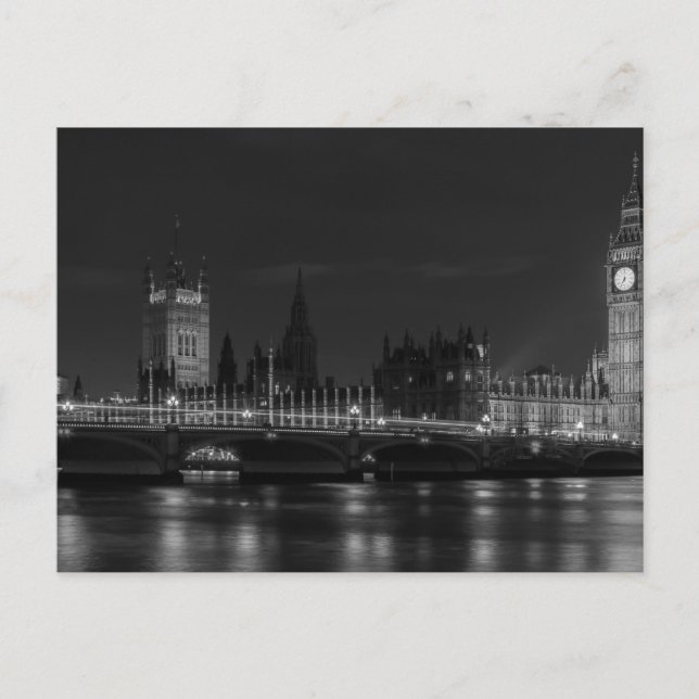 B&W London Postkarte (Vorderseite)