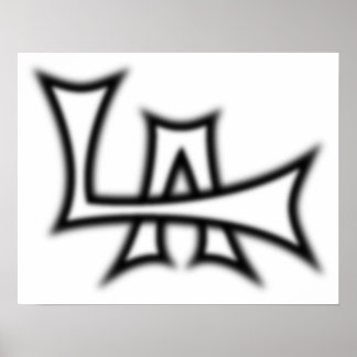 B&W Los Angeles Poster