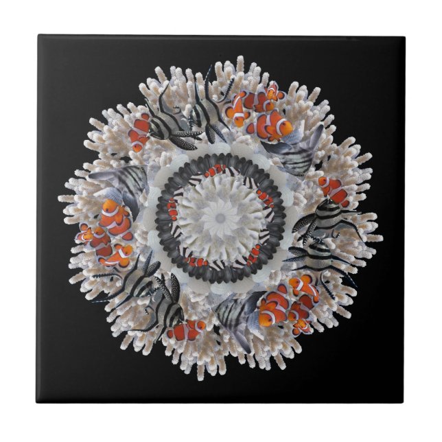 B&W mit Clown 30 x 30 Fliese (Vorderseite)