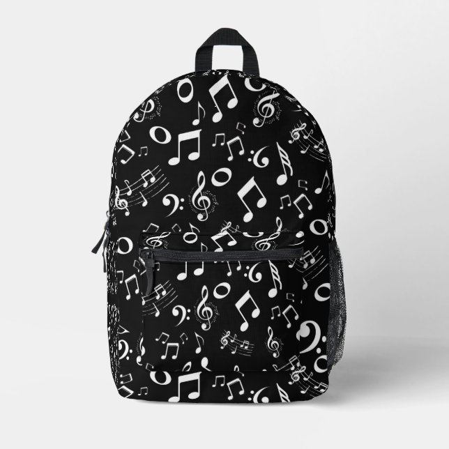 B&W Musical Bedruckter Rucksack (Vorderseite)
