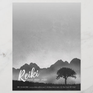 B&W Natural Reiki Master Yoga Mediation Lehrer Briefbogen