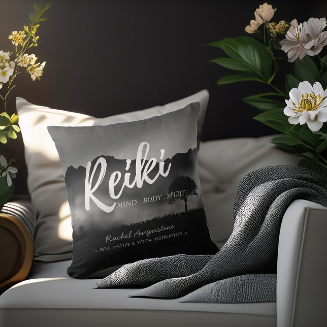 B&W Natural Reiki Master Yoga Mediation Lehrer Kissen (Von Creator hochgeladen)